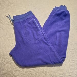 Athleta girls XL or 14 purple fleece jogging pants, elastic waist 2 pockets
